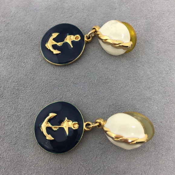 Vintage Don Lin Enamel Yacht Earrings - Picture 4 of 8